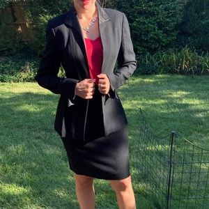 VINTAGE DIOR black skirt suit set